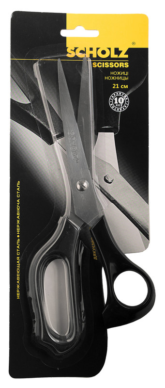 Канцелярські ножиці SCHOLZ (4257SCH), 210 мм, ергономічні пластикові ручки